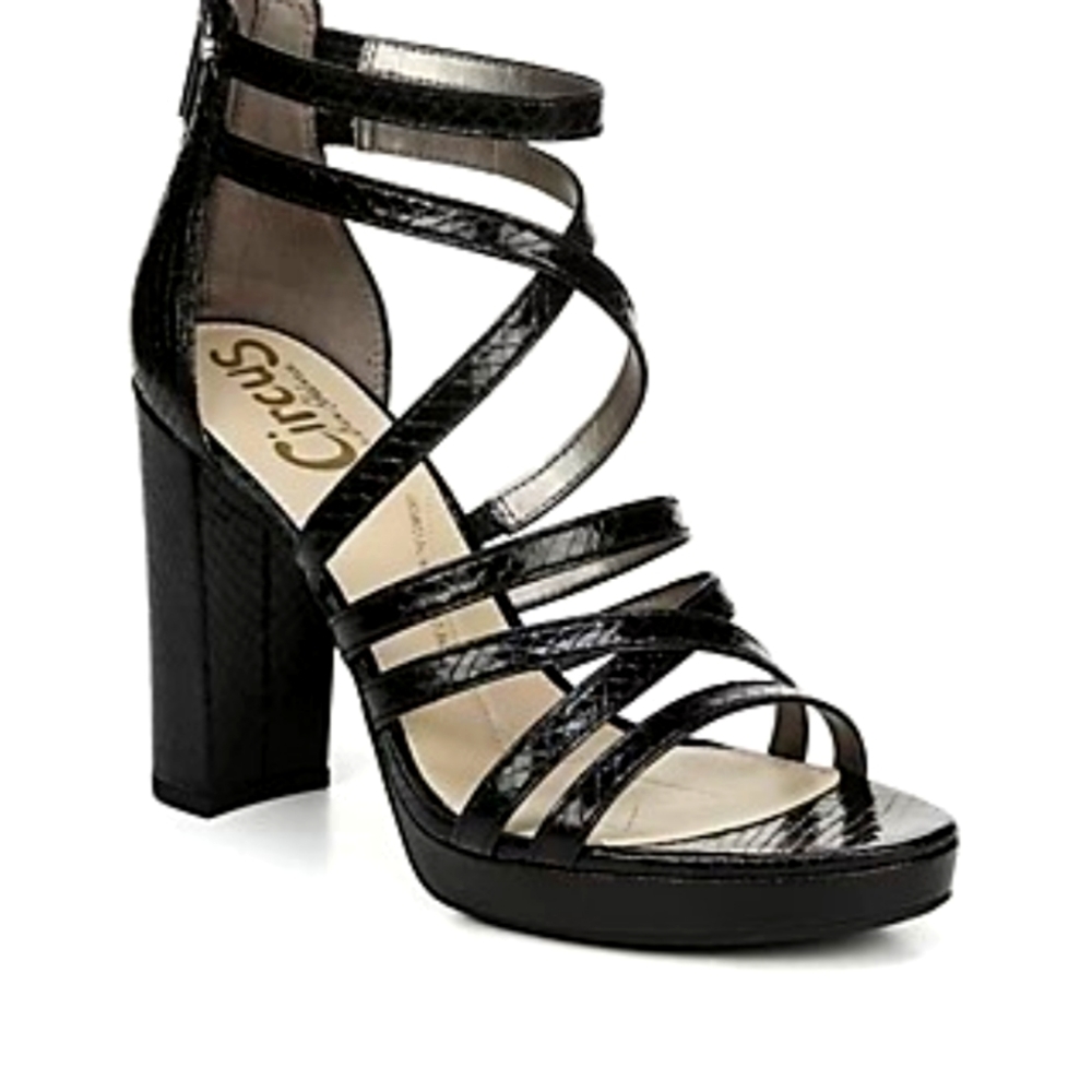 Sam Edelman Adele blackberry snakeprint heel (brand new in box)